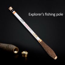 Canne à pêche télescopique réglable en Fiber de carbone hautement élastique antidérapant résistant à l'usure Portable dur cannes à pêche équipement de poisson