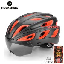 ROCKBROS – casques de vélo magnétiques avec lunettes de soleil, vtt, ultraléger, moulé intégralement