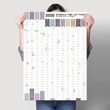 Agenda 365 jours calendrier mural en papier planificateur quotidien Notes très grande étude à faire liste fournitures scolaires
