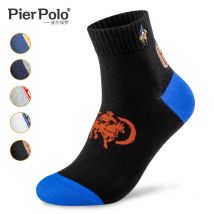 PIER POLO nouvelles chaussettes hommes automne hiver décontracté coton chaussettes broderie hommes chaussettes fabrication