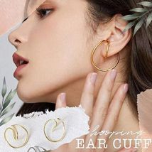 1 paire magnifique boucle d'oreille boucle d'oreille géométrie boucle d'oreille sans Piercing Earcuff brillant ALS88