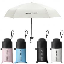 Mini parapluie de soleil et de voyage Compact | Parapluie de voyage, poignée plate, 6.7 pouces, Anti-UV, léger et Portable, parapluie d'extérieur avec UPF>50 +