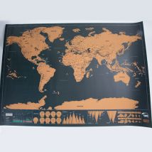 Grande taille de luxe effacer monde voyage carte gratter Off Tour monde carte autocollants voyage gratter carte chambre maison bureau décoration
