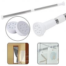 Tringles à rideaux de douche télescopiques réglables en métal cintre télescopique extensible de tige de poteau pour l'approvisionnement de salle de bains de support de garde-robe de rideau