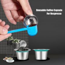Lot de 24 dosettes de café nespresso rechargeables en acier inoxydable, filtre à café réutilisable, outils de bricolage pour cafetière