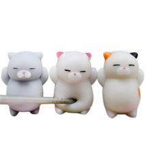 3 pièces mignon Mochi Squishy chat serrer guérison amusant enfants Kawaii jouet anti-Stress décor presser jouet pour enfants A1