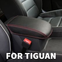 Couverture d'accoudoir central dans la voiture pour protection des mains accessoires de couverture en cuir pour Volkswagen Tiguan mk2
