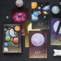 30 feuilles/boîte que solitaire et belle planète cartes postales cartes enveloppes carte coffret