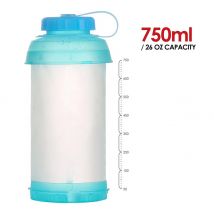 Bouteille d'eau pliable 750ml réutilisable pliable léger Compact pour cyclisme sac à dos pêche escalade bouteille à boire