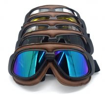 Lunettes Moto casque Moto lunettes verre Vintage pilote motard cuir Moto vélo vtt lunettes