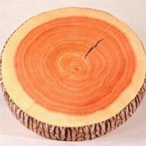 Coussin rond doux en bois naturel 37x17cm | 1 pièce, bois naturel, coussins confortables, coussins décoratifs, maison pour enfants