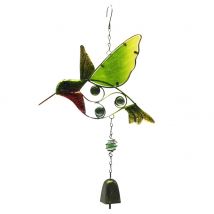 Porte artisanat intérieur suspendu ornement vent carillons verre colibri mur cour Patio salon extérieur jardin cloche pendentif