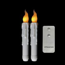 Bougies sans flamme 2 pièces et une télécommande | Bougies d'anniversaire électriques 6.6 pouces, bougies de grand pilier