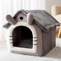 Maison forme pliable chat de compagnie grotte maison chat chaton lit doux hiver chiens chenil nid chien chat S-L tailles disponibles