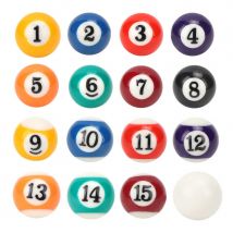 16 pièces 25MM résine billard balle jouets Mini billard piscine jeu de boules pour résine petite piscine jeu de boules