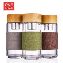 Oneisall GYBL083 bouteille d'eau en verre | Tasse à boire avec thé, infuseur tasse de café, tasse de thé, bouteilles d'eau, gobelet tasses de thé de 400ml