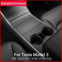 Model3 ModelY voiture centrale panneau de commande de protection pour Tesla modèle 3 Console accessoires intérieurs Fibre de carbone modèle Y ABS