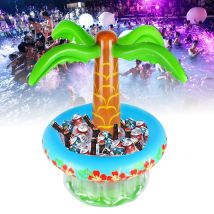 Sac de rangement de glace | Seau à glace, Portable PVC hawaïen, arbre de noix de coco, conteneur gonflable pour l'extérieur, refroidisseur de boissons, fête de plage