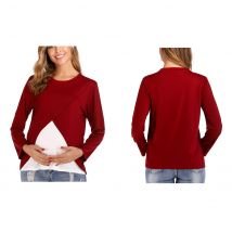 Femmes enceintes maternité allaitement hauts Double couche grossesse chemise vêtements vêtements d'allaitement