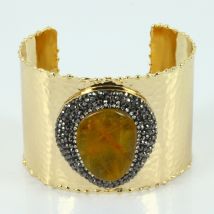 Nouvelle Bracelet en peau de serpent charme femmes Bracelet de manchette avec strass bibelot pierre Bracelet ouvert pour bijoux