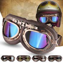 Lunettes de moto en cuivre Vintage coupe-vent, pilote Biker lunettes de confort équipement de protection, style moto
