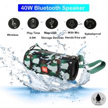 Haut-parleur Bluetooth Portable 40w sans fil basse colonne étanche haut-parleur extérieur Support AUX TF USB Boom box haut-parleur stéréo