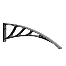 Balcon extérieur Auvent Support Porte Fenêtre Toit Auvent Support (Noir)