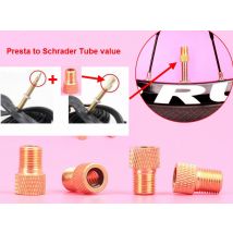 70 pcs/lot vélo pompe cycle Presta à Schrader Tube pompe pneu tube gaz Valve convertisseur pneu Valve adaptateur vélo accessoires