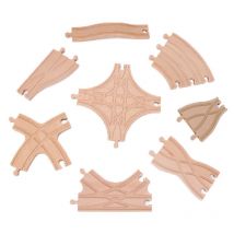 Neue Kreuzung Stern Spur Holz Eisenbahn Gerade und Gebogene Erweiterung Spur Zubehör Holz Zug Spuren einstellen passen Alle