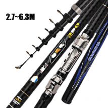 6.3M/5.4M/4.5M/2.7 canne à pêche télescopique carbone Ultra léger Ultra dur réglable canne à pêche mer canne à pêche Surf canne à pêche-30