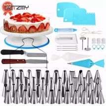 102 pièces gâteau plateau tournant ensemble gâteau décoration outils Confeitaria Bico De Confeitar sac De pâtisserie buses spatule grattoir décoration stylo