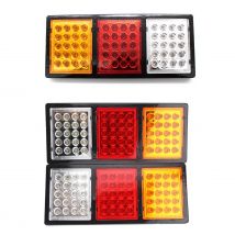 2 pièces étanche 60 feu arrière de voiture à LED lumière avertissement lampe arrière paire bateau remorque 12V pièces décoratives pour remorque camion voiture Tailights