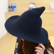 Halloween femmes sorcière chapeau moderne sorcière chapeau en laine de mouton de nous Halloween fête sorcière chapeaux