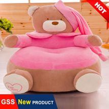 Bébé enfants mignon dessin animé ours haricot sac canapé chaise housse sans remplissage garçon fille enfants doux velours bouffée plancher siège canapé lavable