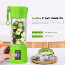 Centrifugeuse automatique Portable de 380ml | Rechargeable par USB, appareil électrique, pour les légumes, fruits, agrumes, Orange, jus, machine à mélanger, bouteille