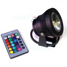 4 pièces noir couverture AC85-265V lentille plate led lumière sous-marine RGB lampe à led sous-marine IP68 10 W piscine lampe de poche led