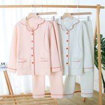 Fdfklak femmes maternité pyjama ensemble de vêtements doux pyjamas 2 pièces automne maison vêtements de nuit vêtements femmes enceintes survêtement