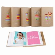 6 pouces 100 poche creux dessin animé Animal Album mignon coloré Interstitial Album bébé Photo stockage enfants noël