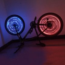Lampe LED de sécurité colorée pour roue de vélo, rayons, Valve de pneu