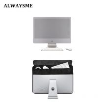 ALWAYSME-protecteur contre la poussière d'ordinateur noir en Polyester, pour écran LCD Apple iMac, Dell samsung et HP, 19/21/27 pouces