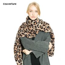 Foulard imprimé léopard pour femmes | Écharpe portefeuille, châle, écharpe, bufanda mujer, doux, hiver