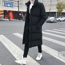 Hommes longue doudoune manteau de luxe hiver solide noir Parkas hommes grande taille 4XL épais coupe étroite mâle pardessus