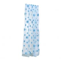 Rideau à Voile Transparent en Tulle | À motif de fleurs de soleil, tige de Voile de poche, pour chambre à coucher et salon, 100x200cm (bleu)