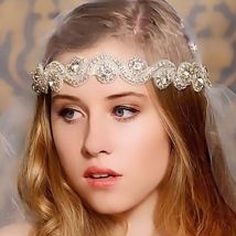 Bandeau de cheveux de mariage de luxe fait à la main bandeau de mariée en cristal strass mariée bijoux de cheveux demoiselle d'honneur casque