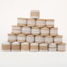 Ruban en toile de Jute fait à la main, 1 pièce, bricolage, rouleau de décoration pour Table, mariage, noël, accessoires de fête