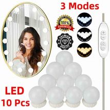 10 ampoules miroir de maquillage à LED ampoule Hollywood vanité lumières Stepless réglable applique murale Kit pour coiffeuse kits de maquillage