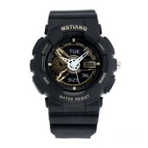 hommes et femmes style montre 53mm grand cadran sport couple montre bracelet en caoutchouc multi couleur cadran montre pour femme