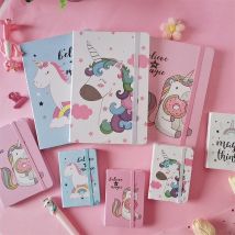 mignon Ins licorne cahier A5A6 copie papier journal 96 feuilles/192 page horizontale Page bloc-notes coréen papeterie fournitures scolaires