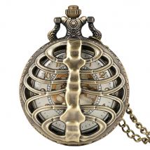 Montre de poche à Quartz pour hommes et femmes, style Steampunk Antique, avec pendentif, chaîne de chandail, Vintage