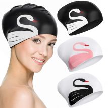 solide Silicone bonnet de bain confortable ajustement bonnet de bain pour hommes femmes adultes jeunes